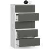 komoda do salonu k 60 cm 5 szuflad biala grafit szary avc6zv9liy1r8xkl 68e8leapmxk8028n