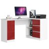 biurko narozne b20 clp prawe 155cm czerwony polysk 9dp39dauph6nemh2