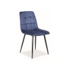 milavcgr krzeslo mila velvet czarny stelaz granatowy bluvel 86