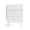 BURN nocny stolik s troma suplikmi biela M