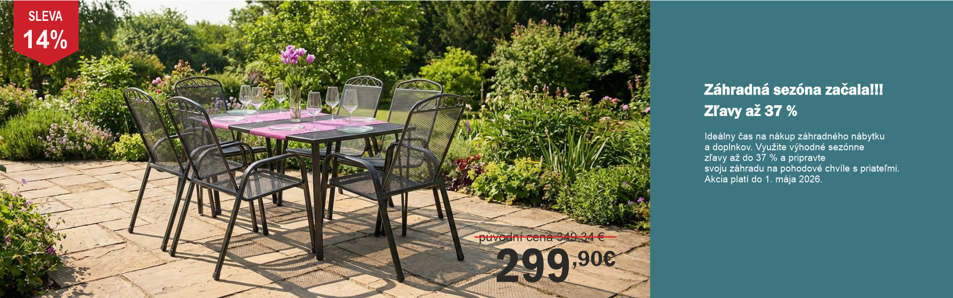Zľavy na záhradný nábytok
