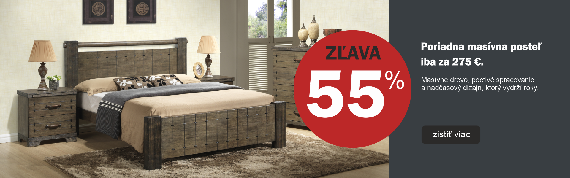 Masívna posteľ Diana v akcii