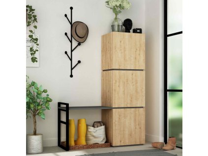 Dizajnová predsieňová zostava MEILO, dub/antracit