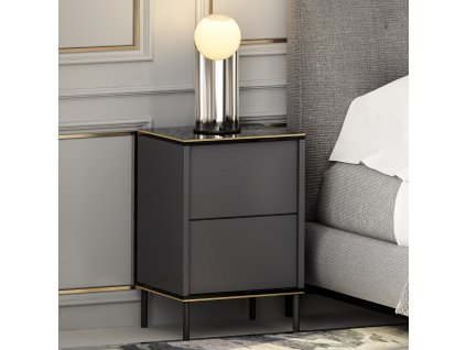 Nočný stolík na nožičkách TENT, antracit