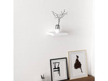 Nástenná polica EAST, biela