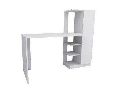 Písací stôl so skrinkou RICK, biela