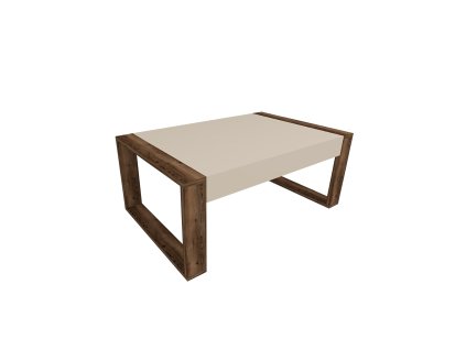 Konferenčný stolík CHILE, orech svetlý/béžová