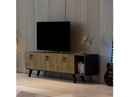 TV stolík na nožičkách ALASKA, orech/antracit
