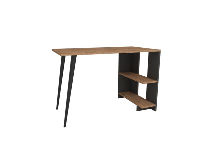 Písací stôl s regálom PREMIER, borovica Atlantic/antracit