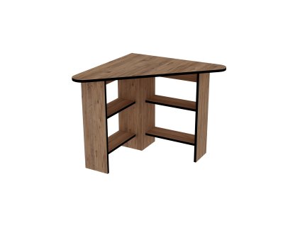 Rohový písací stôl ASTRID, borovica Atlantic/čierna