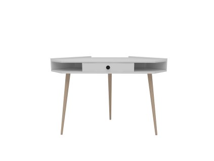 Rohový písací stôl MORTY, biela