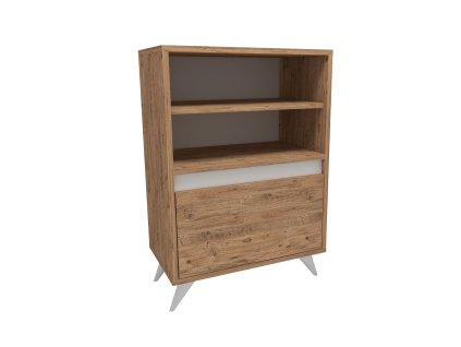 Skrinka na topánky HELENA, borovica Atlantic/biela