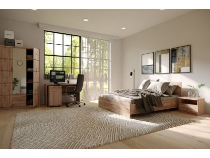 Spálňová zostava SHANIA, dub san remo light