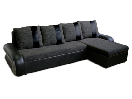 Rohová sedačka TIKO 2, sivý berlin 02/čierna eko