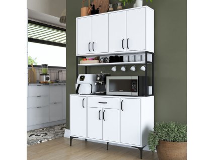 Multifunkřná kuchynská skrinka JENNY, biela