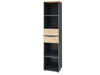 Kancelársky regál BURGON 06, dub Artisan / grafit