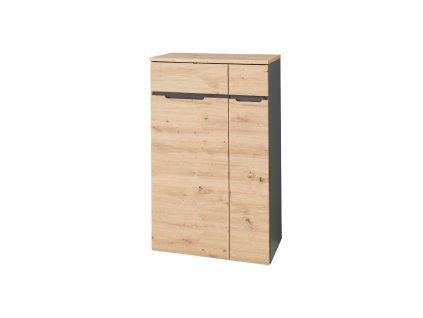 Kancelárska komoda BURGON 10, dub Artisan / grafit