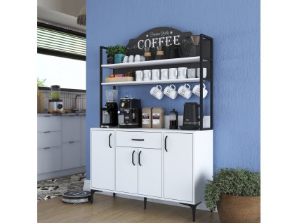 Multifunkčná kuchynská skrinka JULLY, biela