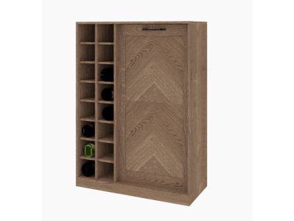 Barová skrinka ZYCO 15 z masívu, dub rustical