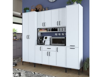 Multifunkčná policová skriňa ELECTRIC, biela