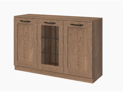 Komoda z masívu ZYCO 45 s LED, dub rustical