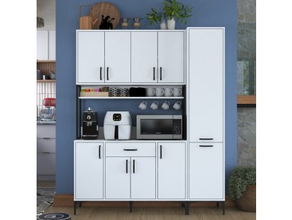 Multifunkčná policová skriňa MORTY, biela