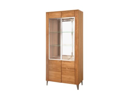 Vysoká vitrína BANDY 12, dub medový