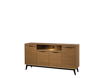 Štvordverová komoda LEVADA 47, dub Rustikal