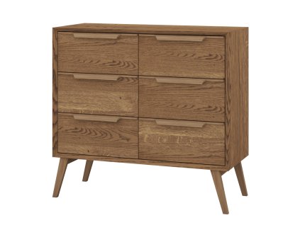 Zásuvková komoda LEA 13, dub rustikálny
