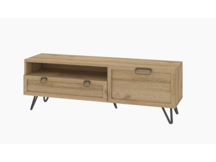 Stolík pod TV BIMBO 25 s LED, dub dziki/ artisan olej