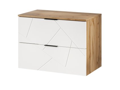 Skrinka pod umývadlo. dub Wotan / biela MANDOLA 38