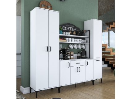 Multifunkčná policová skriňa METRO, biela