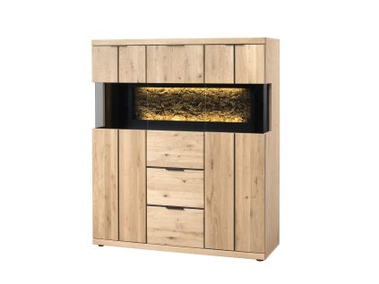 Vysoká komoda 22 NEAPOL, dub bianco