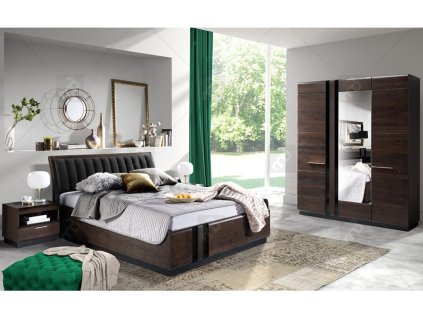 Malá spálňová zostava PORTORIKO, dub čokoládový