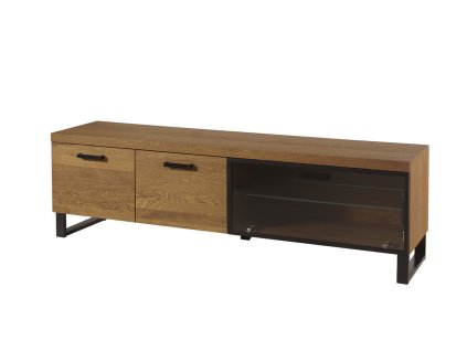 Televízny stolík MAGNOLIA 25, dub rustikal/čierna