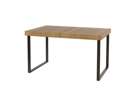 Rozkladací jedálenský stôl MAGNOLIA 40, dub rustikal/čierna