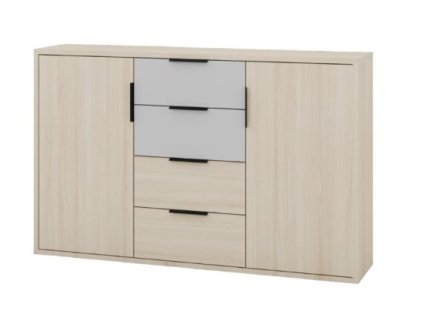 Kombinovaná komoda REINOLD 05, riva / šedá