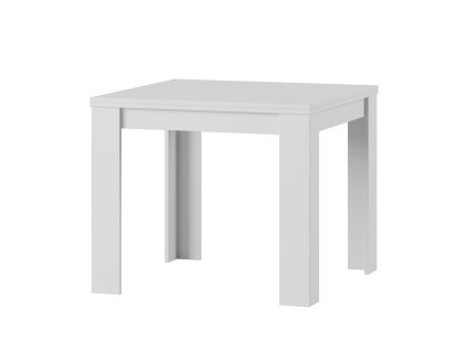Štvorcový jedálenský stôl s rozkladom SATUR 40, biela