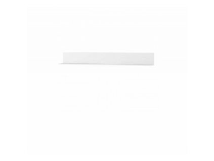 Závesná polica 24 CELENE, biela/biely lesk.