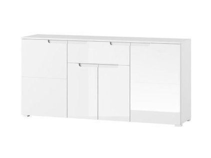 Kombinovaná komoda CELENE 36, biela/biely lesk