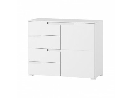 Komoda 5 biela/biely lesk CELENE