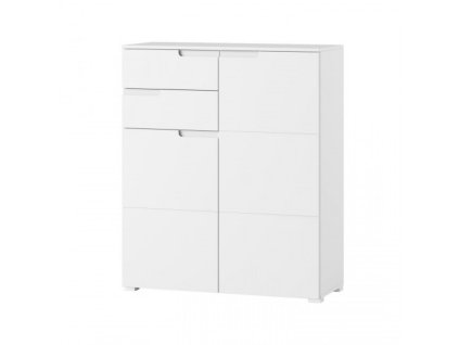 Komoda 7 biela/biely lesk CELENE