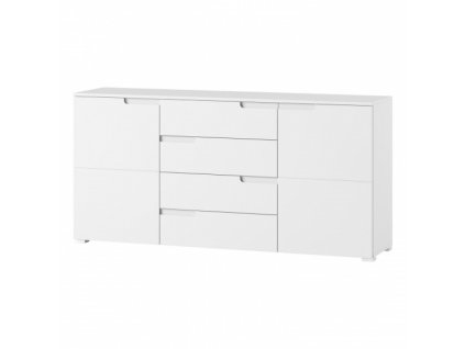 Komoda 8 biela/biely lesk CELENE