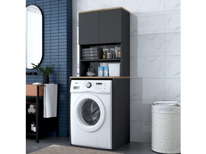 Skrinka nad práčku CODEX, antracit/orech