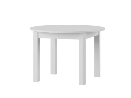 Okrúhly jedálenský stôl s rozkladom ALAN 1, biela