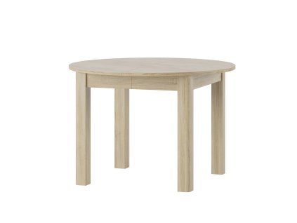 Okrúhly jedálenský stôl s rozkladom ALAN 1, dub sonoma