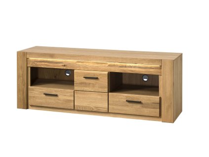 TV stolík so zásuvkami LEVET 25, dub Natura