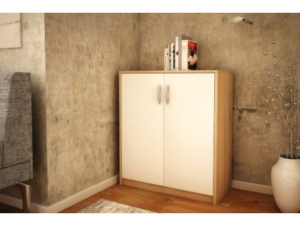 Komoda 2D ANES, dub Sonoma / biela