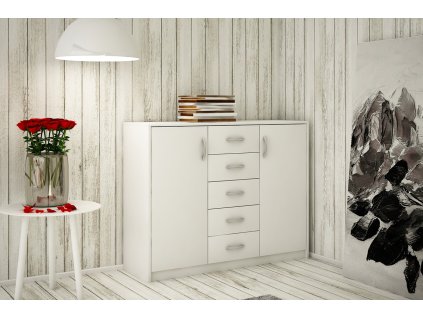 Komoda 2D5S ANES, biela