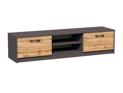 TV stolík s dvierkami a policami 160cm MAREK K028, dub Wotan